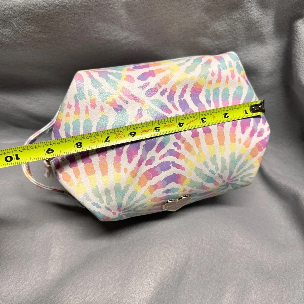 Betsey Johnson Tie Dye Cosmetic Makeup Loaf Bag Travel